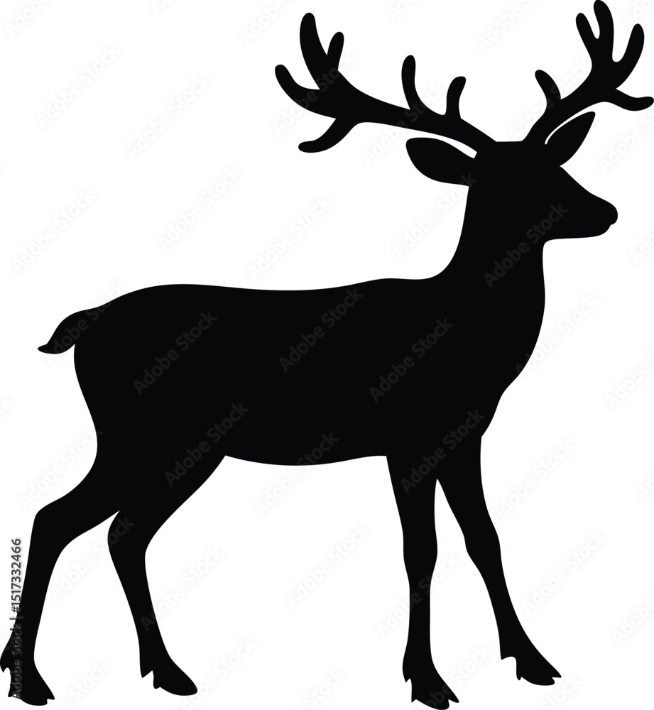 Fototapeta premium caribou or reindeer vector illustration