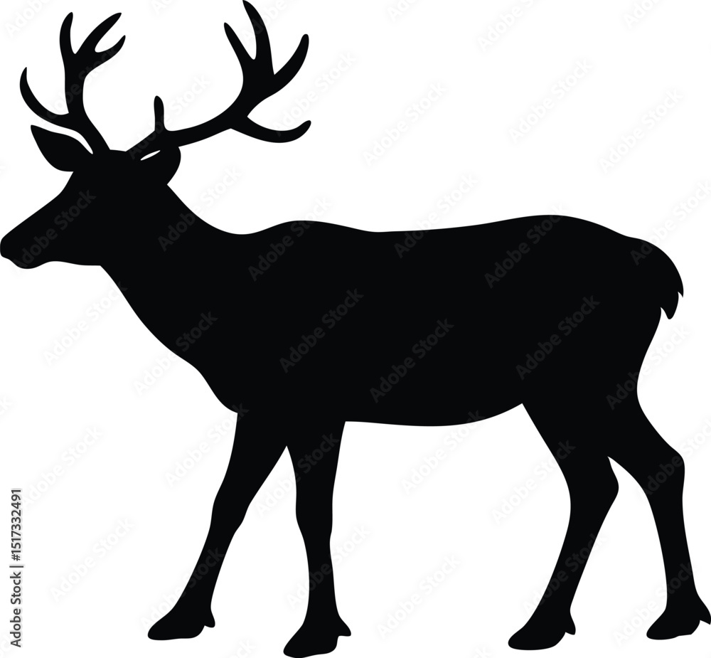 Obraz premium caribou or reindeer vector