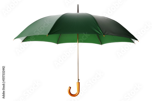 green umbrella isolated on white