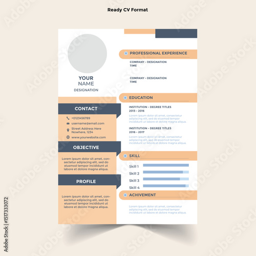Modern CV Template – Clean Professional Resume Layout