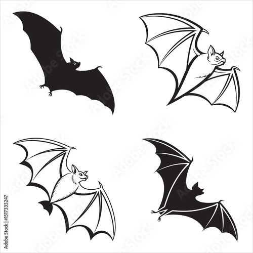 Vampire Bat Shadow Icon Pack