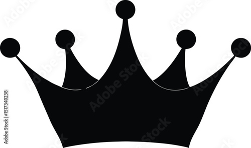 Kings crown icon silhouette vector, party crown with jewels icon silhouette vector illustration