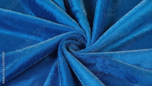 blue silk fabric
