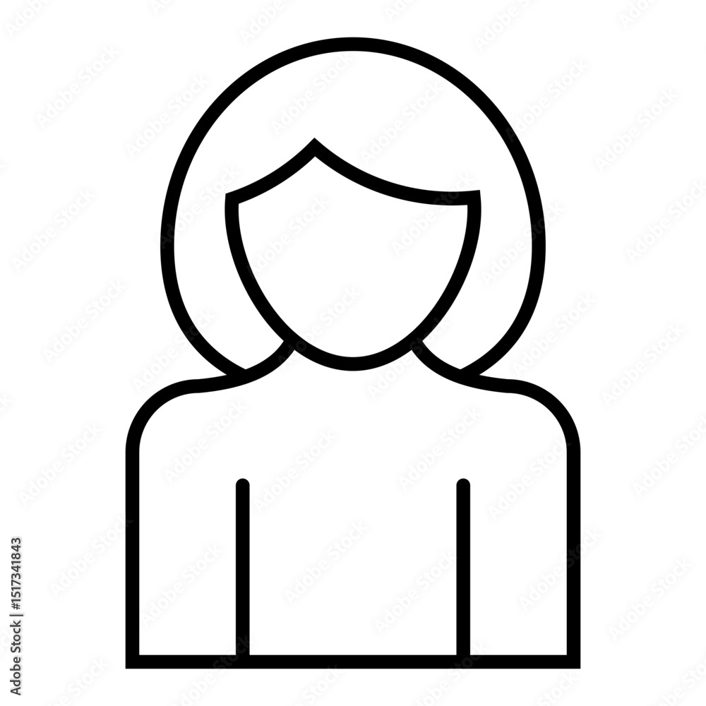 Obraz premium women's hairstyles outline icon