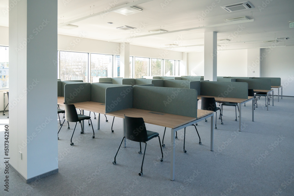 Private Desks And Chairs In Spacious Study Room Private Desks And Chairs In Spacious Study Room