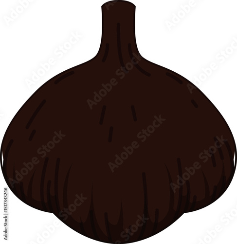 リアルな影付きにんにくのベクターイラスト