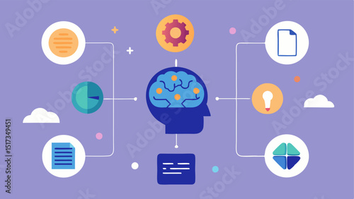Infographic of AI Workflow A stepbystep infographic showing the workflow of AI from receiving MRI images to analyzing data and generating diagnostic insights.