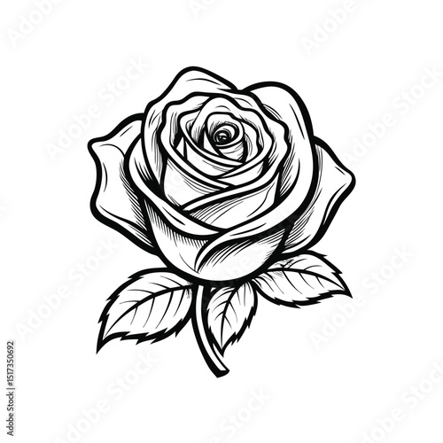 Wallpaper Mural rose flower vector icon Torontodigital.ca