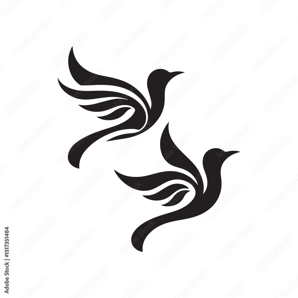 Fototapeta premium bird logo, editable vector image