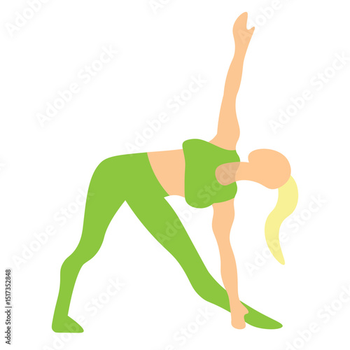 Triangle Pose Vector Flat Icon Design