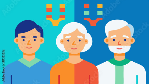 Healthy Aging Representation A sidebyside depiction of a person at different ages showing vibrant health in older age after receiving gene therapy.