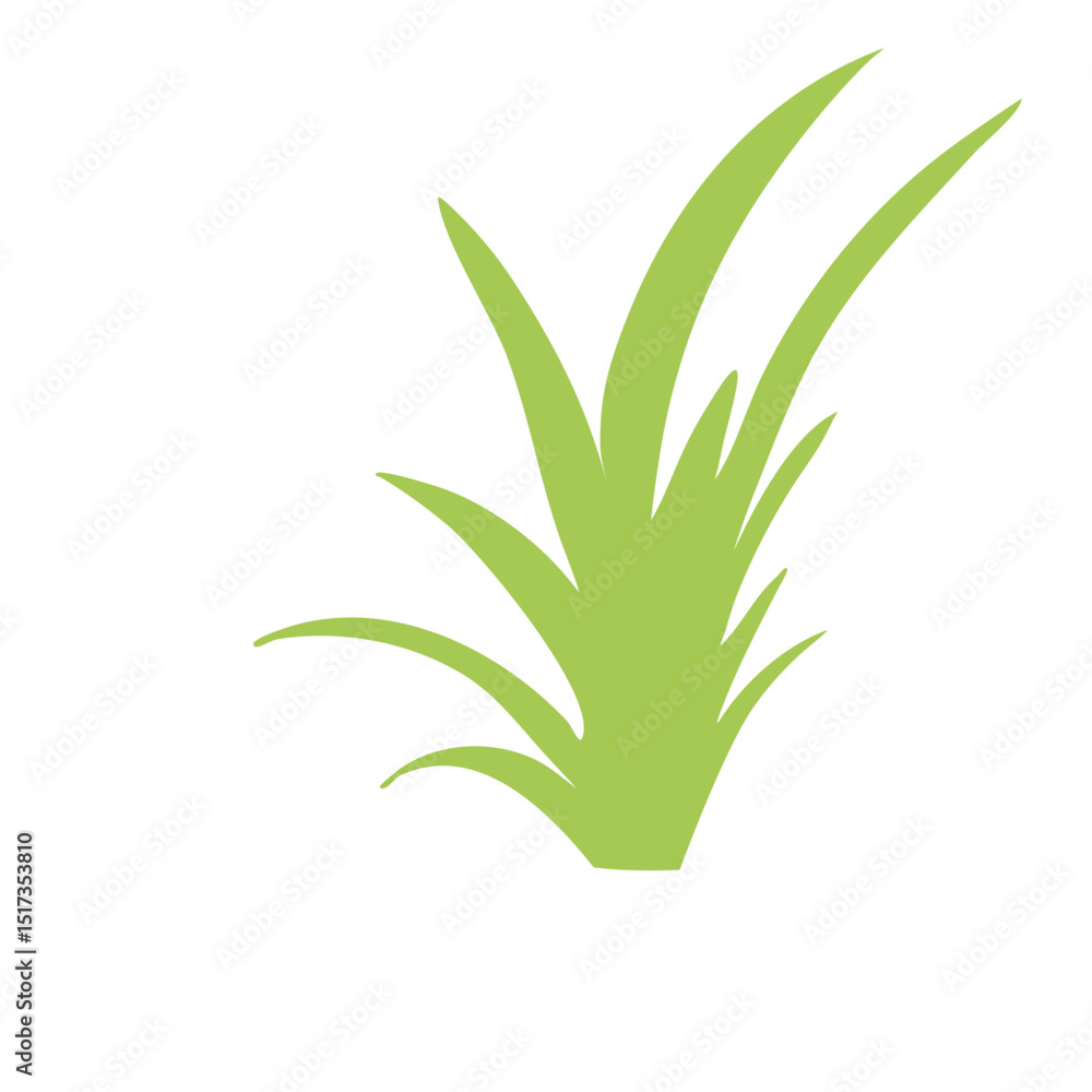 Obraz premium Grass silhouette vector illustrations isolated on white background