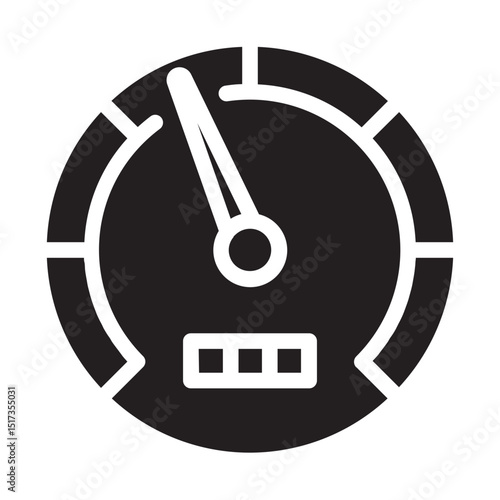Speedometer showing high speed
