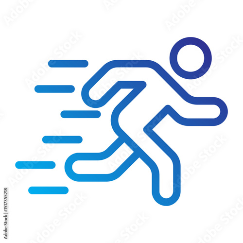Running person with speed lines