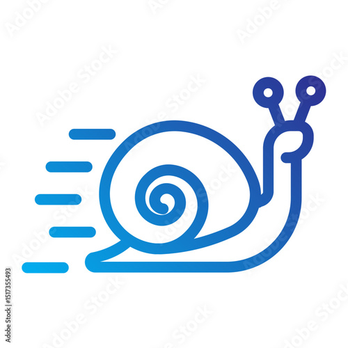 Snail with speed lines
