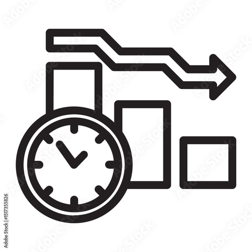 Flow chart with clock