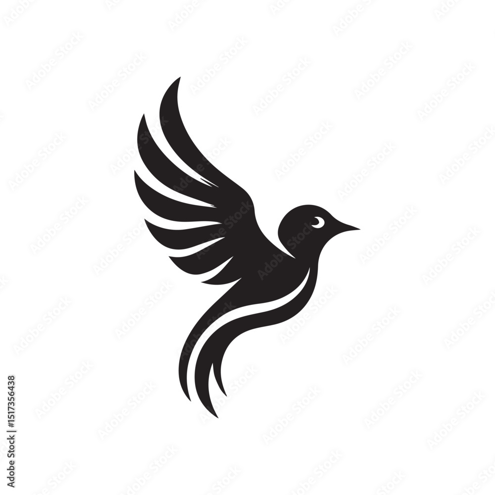 Obraz premium bird logo, editable vector image