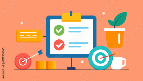 Goal Setting A visual of a goal board featuring fitness goals alongside biomarker targets with motivational stickers and notes illustrating personal achievements.