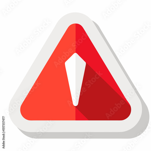 Red warning triangle sign