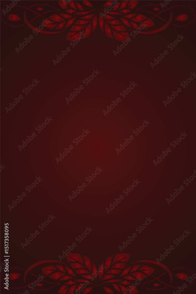 Elegant red floral frame background design Elegant red floral frame background design