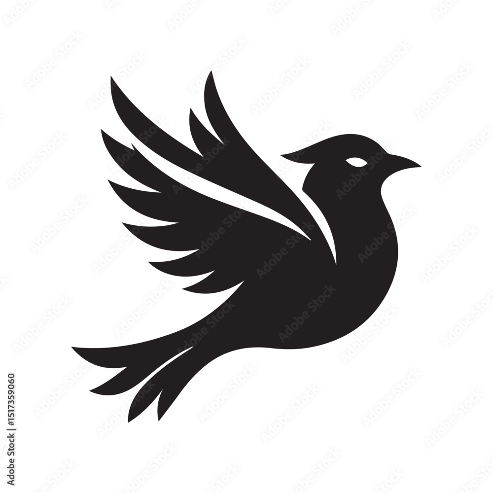 Obraz premium bird logo, editable vector image