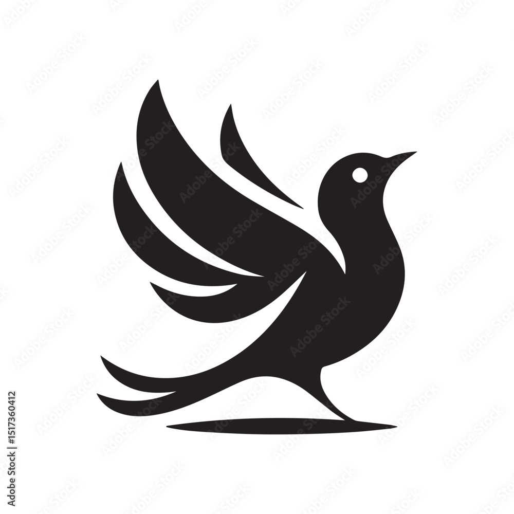 Obraz premium bird logo, editable vector image