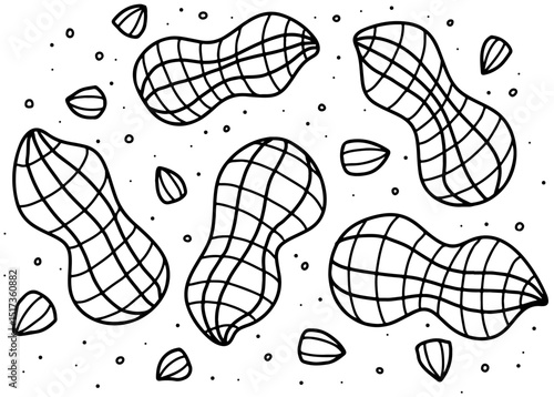 seamless background with  peanuts