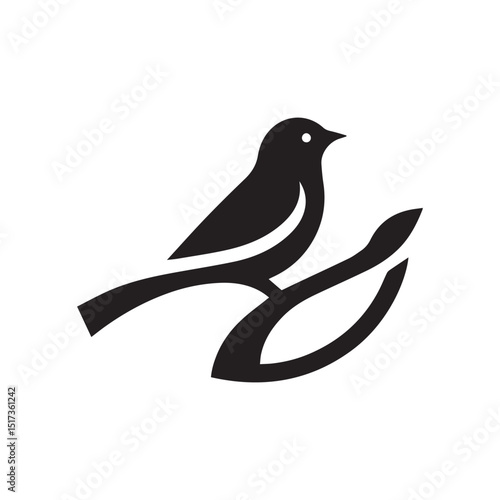 bird logo, editable vector image
