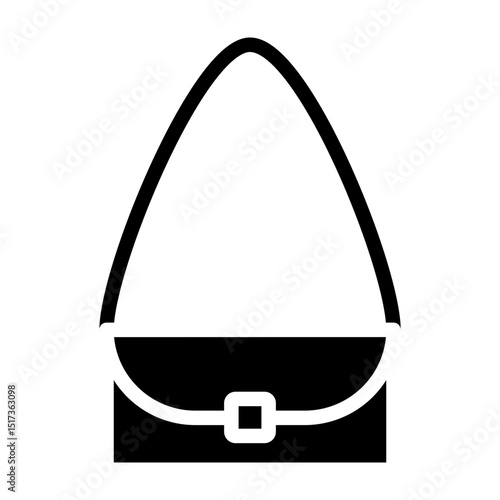 Shoulder Bag Vector Glyph Icon Design