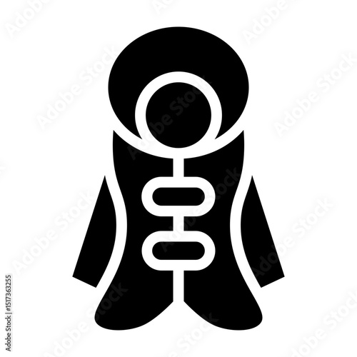 Parka Vector Glyph Icon Design