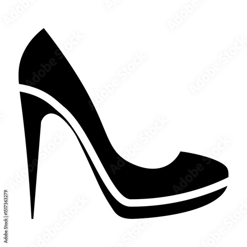 High Heels Vector Glyph Icon Design