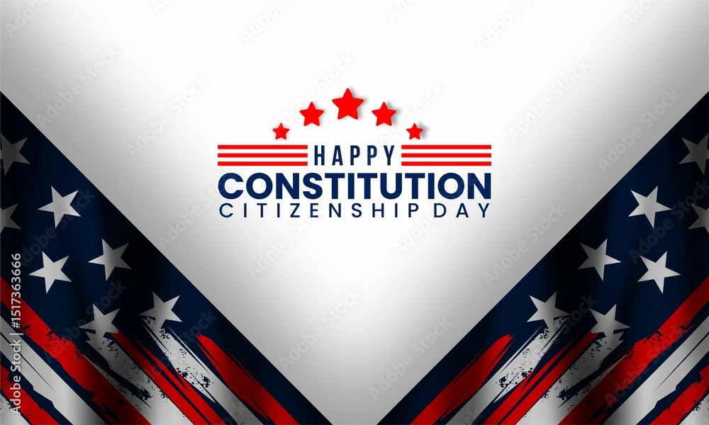 Constitution and citizenship day with US flag , vektor ilustration Constitution and citizenship day with US flag , vektor ilustration