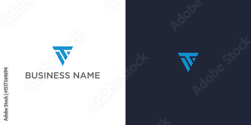 Abstract Logo Design: A sleek, modern logo featuring a stylized "T" and "I" combination inside triangle, representing innovation and precision for potential business branding.