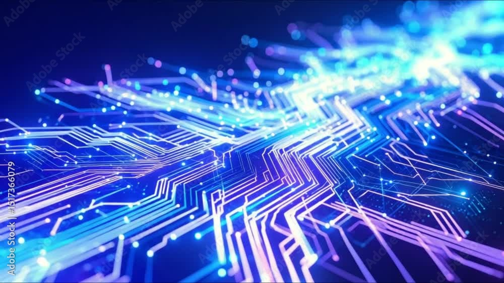 Animated Circuit Board 4K Time-Lapse Glowing Network of Data and Connections Animated Circuit Board 4K Time-Lapse Glowing Network of Data and Connections