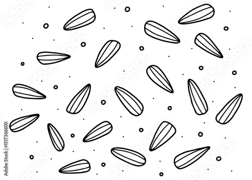 seamless pattern with sunflower seeds 