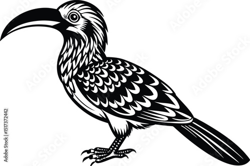 Impressive  Red-billed Hornbill