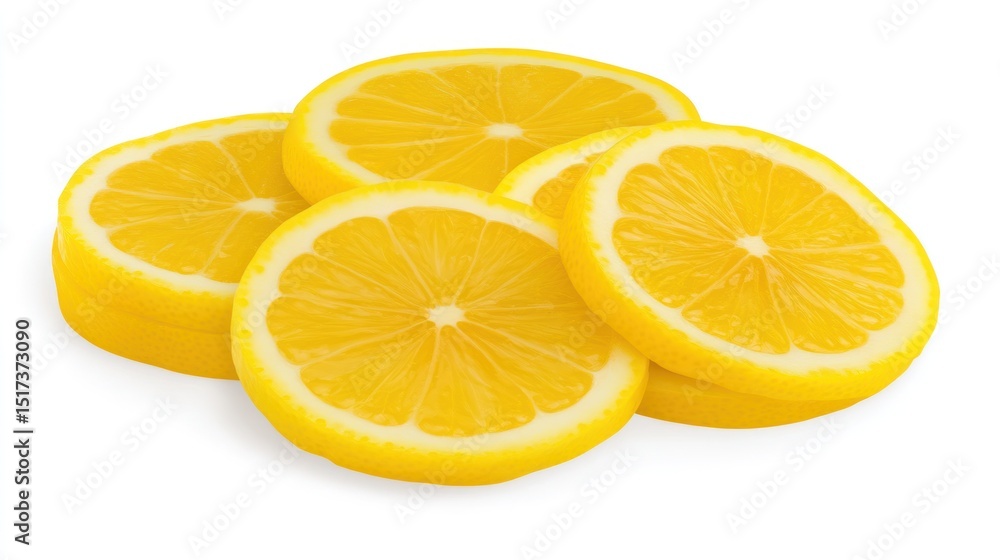 Vibrant Yellow Lemon Slices Vibrant Yellow Lemon Slices
