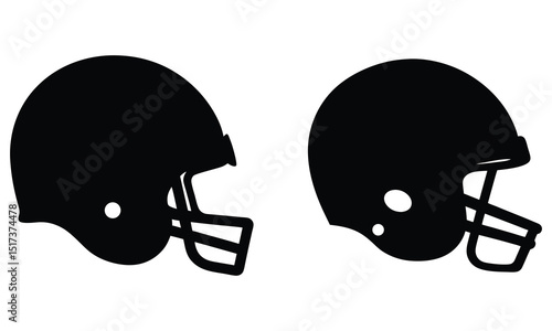 American Football Helmet Silhouette Vector, Football helmet icon, Helmet Clip art vector