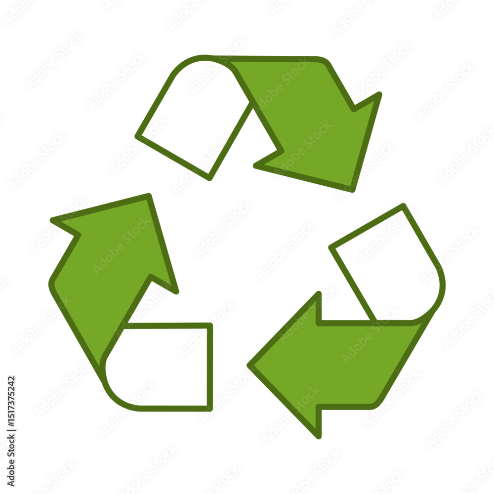 Fototapeta premium Recycle Line Icon. Concept of Green Technology, Climate Change, Global Warming, CO2 Neutral Editable Stroke Icon 