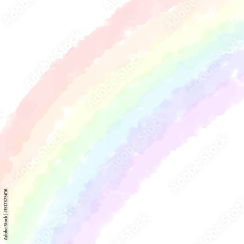 水彩風虹のベクターイラスト