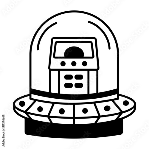 A line style icon of smart futuristic device
