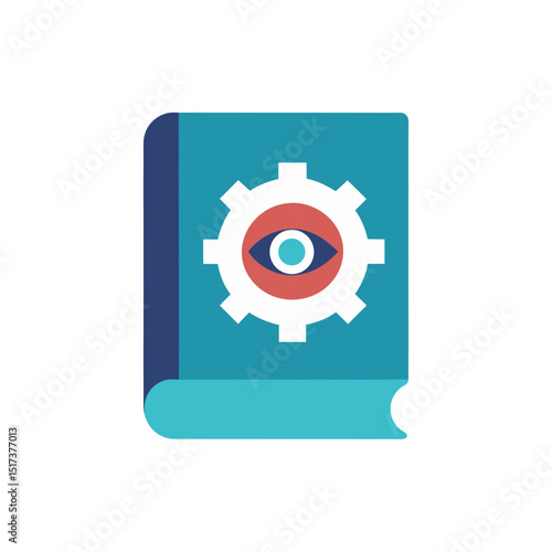 book with eye and gear icon representing personali.svg