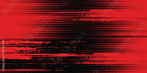 Grunge texture effect background. Distressed rough dark abstract textured. Black isolated on red. Graphic design element vintage style sport modern
