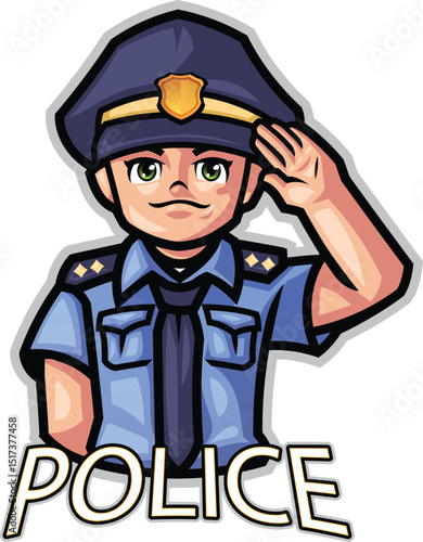 funny cartoon policeman
