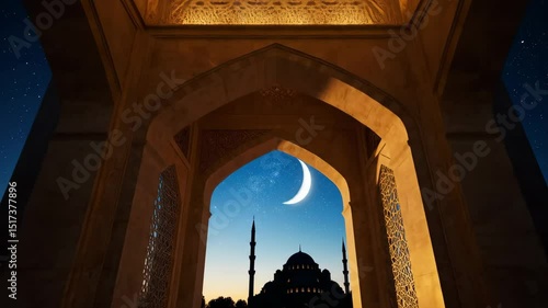 Mosque, Happy Islamic Eid Celebration. Selamat Hari Raya Idul Adha Animation. Eid al Adha, Eid Al fitr.