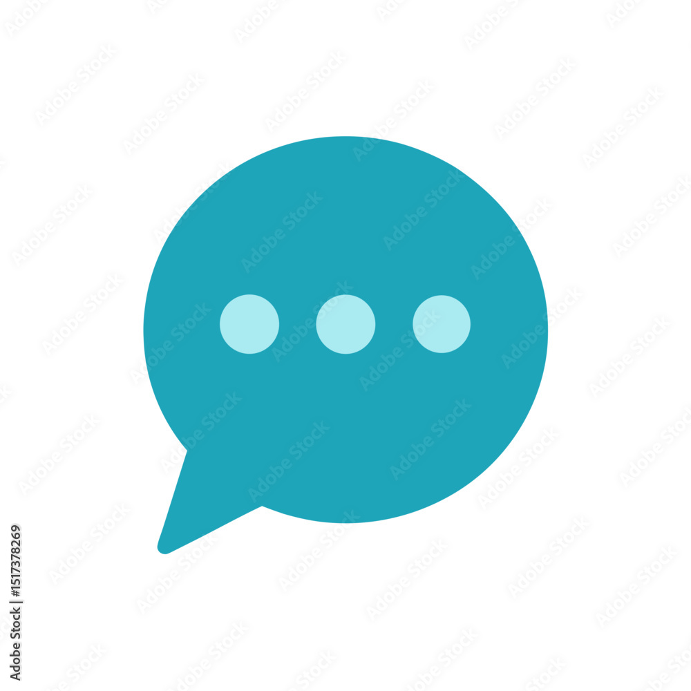 chat bubble with ellipsis symbol in flat vector chat bubble with ellipsis symbol in flat vector