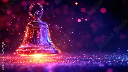 A glowing jackpot bell ringing loudly as a lucky winner celebrates 