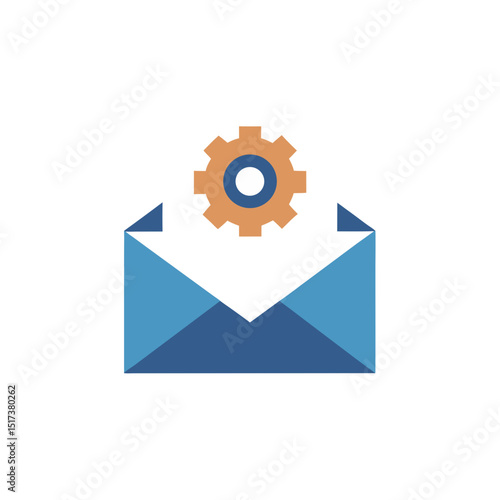 envelope with gear icon representing automated ema 