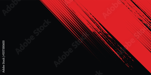 Grunge texture effect background. Distressed rough dark abstract textured. Black isolated on red. Graphic design element vintage style sport modern