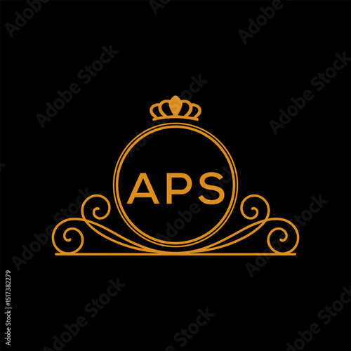 Initial APS Letter Linked Logo for business and company identity. Modern APS Letter Logo Vector Template with modern trendy golden logo.
